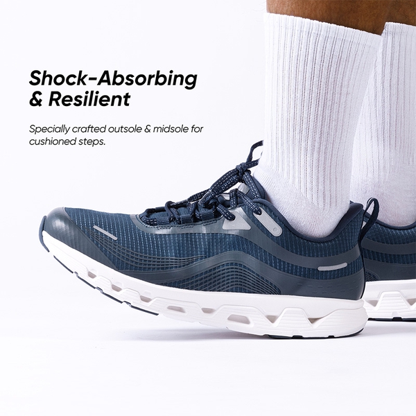 [MovePlush] Men's Lightweight Athletic Sneakers - NAVY - 3